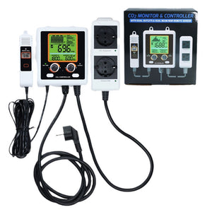 AQM-419 Indoor Carbon Dioxide Controller 0-5000PPM 2-Channel NDIR CO2 Automatic Detection Sensor with Human/Plant Modes