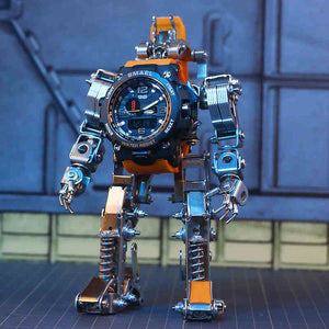 Cyberpunk Style Time Machine Watch Mecha Boys Gift (Assembled w/ Watch) for Birthday &amp; Christmas