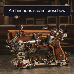 Creative Archimedes Steam Crossbow (Fireable) Steampunk Model Kit DIY Present Birthday Gift
