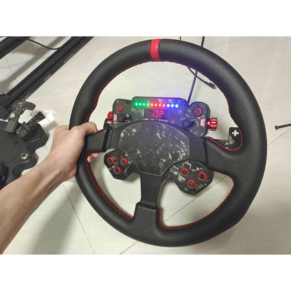 Simplayer Steering Wheel Kit with 13&quot; Steering Wheel Rim + Quick Release + QUFEI H1 Pro Sim Racing Hub