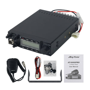 AnyTone AT-6666PRO 28-29.7MHz 10-Meter 40-Channel Amateur Radio AM/FM/USB/LSB/PA/CW Mode Radio Transceiver