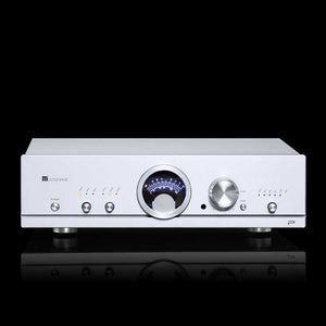 MUZISHARE R90 Electronic Tube Preamplifier HiFi Power Amplifier with VU Meter Support Frequency Adjustment