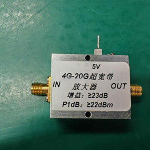 4G-22G Ultra-Wideband High Gain RF Power Amplifier RF Power Amp Module w/ Gain ≥23dB &amp; P1dB=23dBm