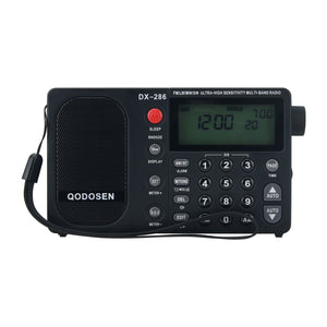 QODOSEN DX-286 Portable Multi-band Radio AM/FM/LW/SW Ultra-high Sensitivity Full Band Radio TEF6686 Chip