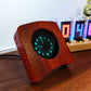 Rosewood Version Creative Fluorescent Screen VFD Pointer Clock WiFi Bluetooth Retro Clock Type-C Charging