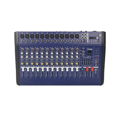 PMX1202D-USB 12-Channel Bluetooth Audio Mixer with Power Amplifier Built-in 16 DSP Reverb Presets