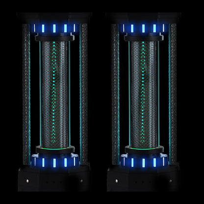 2PCS LED Retro Music Rhythm Light RGB Lamp Beads Tritium Tower Atmosphere Lamp Type-C Charging