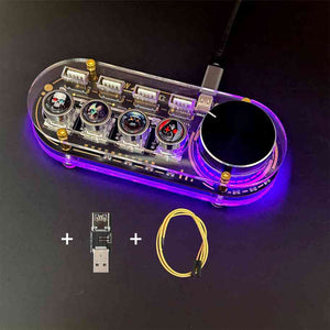 4-Port USB Hub w/ USB2.0 Ports + 4-Key Keyboard + 1 Volume Knob (Power on/off &amp; Skull Keycaps)