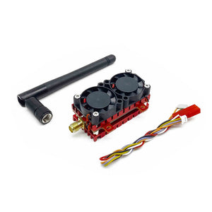 5W 5.8G 48CH FPV VTX Transmitter Video Transmitter with Microphone &amp; Two Fans + Ordinary Antenna