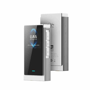 SHANLING Silvery UA6 Portable Headphone Amplifier Audio Decoder with 1.3-inch Color Screen Support Dual/Quad DAC Mode Switch