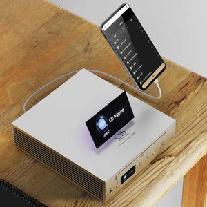 SHANLING Silvery CR60 CD Player with 1.14-inch Color Screen Support Digital Transport and Ripping for PC/USB Drivers