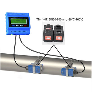 TUF-2000M-TM-1-HT High-temperature Modular Ultrasonic Liquid Flow Meter -30℃~160℃ with DN50-700mm Caliber Transducer