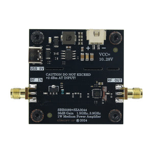 SBB5089+SZA3044 Microwave Power Amplifier RF Power Amplifier 3.2GHz-3.6GHz 1W Gain 30DB