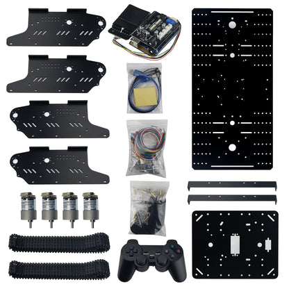 UNO R3 T800S Black Tank Chassis Robot Chassis w/ Main Control Board + Expansion Board + Controller