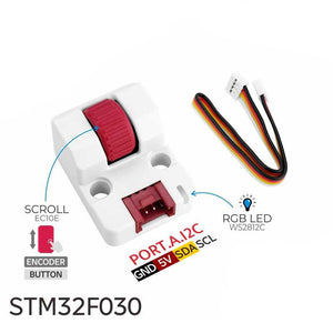 M5Stack Scroll Unit Rotary Encoder Expansion Unit EC10E1220501 Integrated WS2812C Programmable RGB LED
