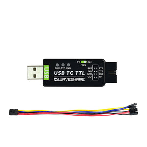 Waveshare Industrial USB to TTL Converter with Original FT232RNL Multi Protection &amp; Systems Support