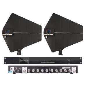 BK-615 450MHz-950MHz Antenna Distribution System 10-Way Antenna Splitter &amp; Antennas w/ 16-level Gain
