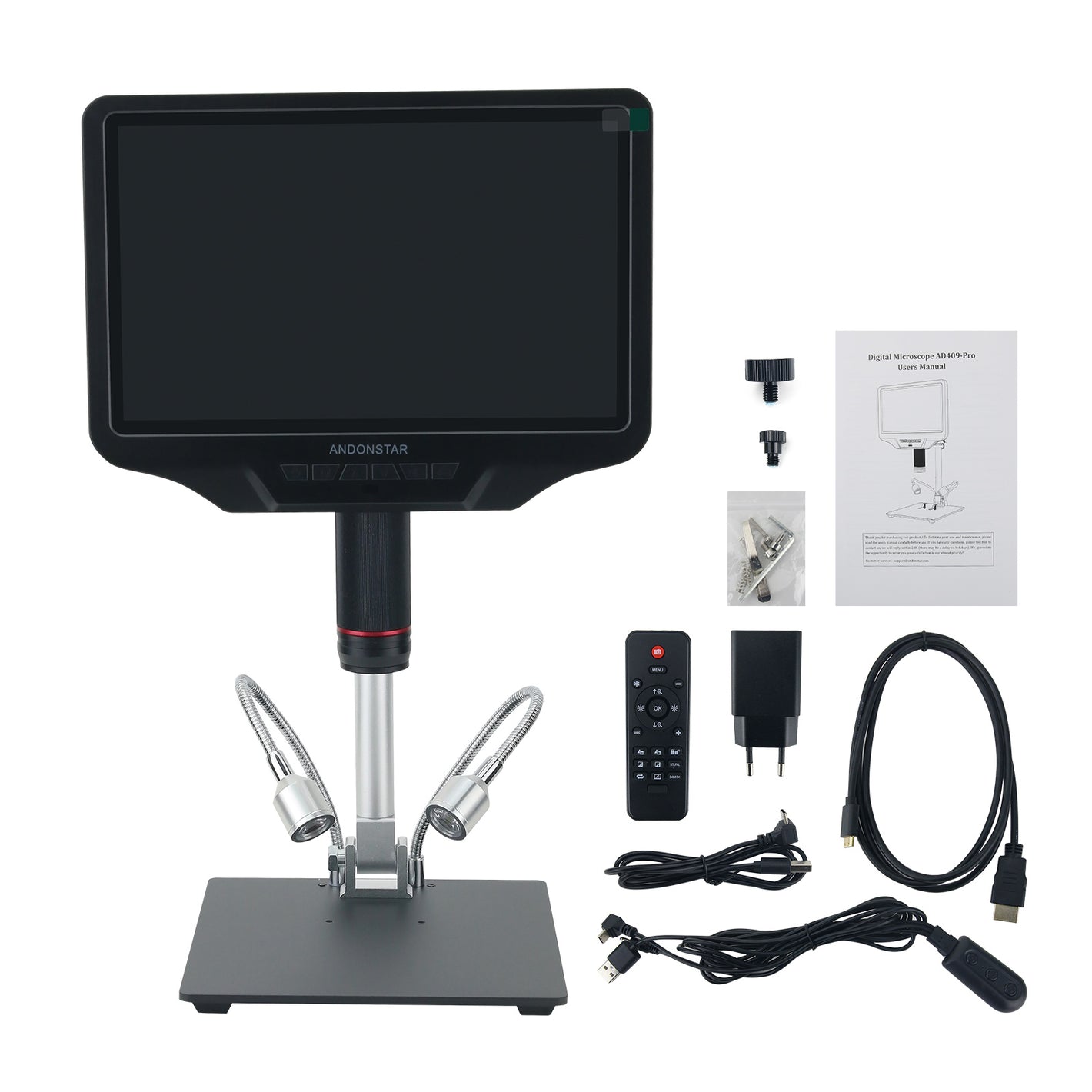 Andonstar AD409 PRO 4MP 300X HDMI WIFI Microscope Digital Microscope 10.1-Inch LCD for PCB Coin Antique
