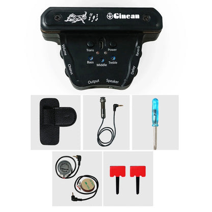 JS-APE301 Folk Guitar Multifunctional Soundhole Pickup DSP Processing Support Reverb/Delay/Chorus Digital Effects