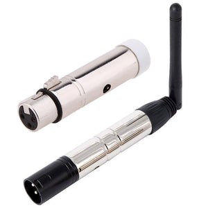 DMX512 2.4G Wireless DMX Transmitter Receiver (1TX + 1RX) + Power Adapter for Speed and PAR Lights