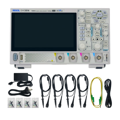 RIGOL DHO814 100MHz 4-Channel 12Bit Portable High Resolution Digital Oscilloscope 7-inch Touch Screen with 4PCS 150MHz Probes