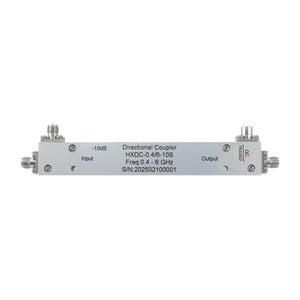 HXDC-0.4/6-10S 0.4-6GHz RF Microwave Broadband 10dB Directional Coupler with SMA-F Female Connectors