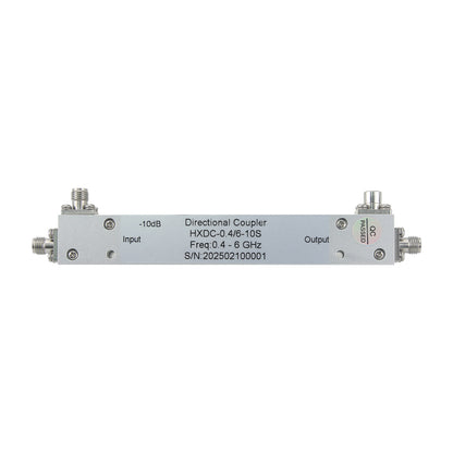 HXDC-0.4/6-10S 0.4-6GHz RF Microwave Broadband 10dB Directional Coupler with SMA-F Female Connectors