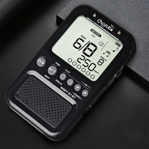 Cherub WMT-918T 3-in-1 Rechargeable Tuner Metronome (Black) w/ Foldable Stand for Stereo Headphones