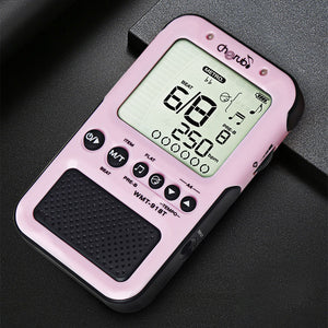 Cherub WMT-918T 3-in-1 Rechargeable Tuner Metronome (Pink) w/ Foldable Stand for Stereo Headphones