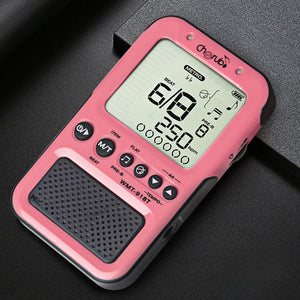 Cherub WMT-918T Rechargeable Tuner Metronome (Rose Red) w/ Foldable Stand for Stereo Headphones