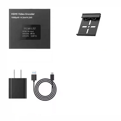 MiniENC1 HDMI-compatible Encoder + DIN Adapter Buckle Portable Streaming HD 1080P60 H.264/H.265 Video Encoder Acquisition