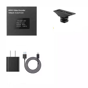 MiniENC1 HDMI-compatible Encoder + Hot Shoe Adapter Buckle Portable Streaming HD 1080P60 H.264/H.265 Video Encoder Acquisition