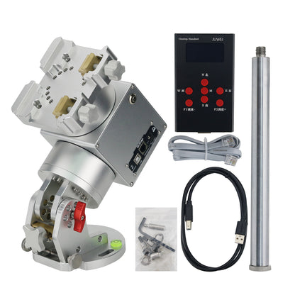 JUWEI-17 Harmonic Equatorial Mount (Silver with Wide Dovetail Groove) + Wired Hand Controller