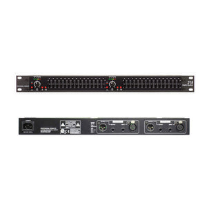 TZT-215 2-channel 15 Band Equalizer Professional Graphic Equalizer (Black Panel) with XLR and TRS
