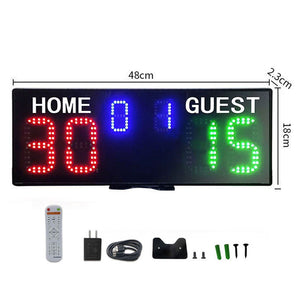 A30B 6-digit Scoreboard Portable Scoreboard Electronic Scoreboard with Remote Control for Tennis