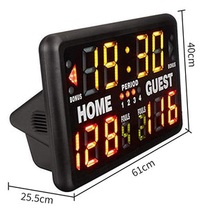 A30B 12-digit Basketball Scoreboard Portable Scoreboard w/ Foul Indicators for Competition Exercises