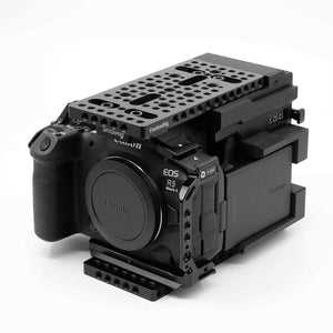FusionRig Cage Expansion Module with Basic V-mount for Canon R52 Mark II Camera Compatible with Tilta Cage