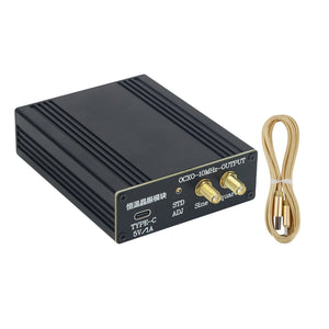 10MHz Sinewave Output OCXO Board Frequency Standard with Shell and Type-C Cable Stable Constant Temperature Crystal Oscillator
