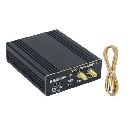 10MHz Sinewave Output OCXO Board Frequency Standard with Shell and Type-C Cable Stable Constant Temperature Crystal Oscillator