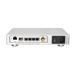 LHY Audio SW6-SFP 6-Port Hifi Switch Audio Ethernet Switch LPS Gigabit Switch for Audio (Silver)