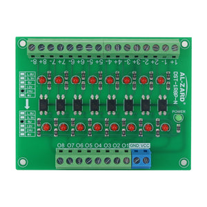 AL-ZARD 24V to 5V 8-Channel Optocoupler Isolation Module Voltage Converter Board NPN/PNP to NPN