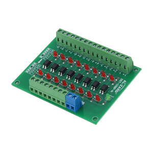 AL-ZARD 24V to 5V 8-Channel Optocoupler Isolation Module Voltage Converter Board NPN/PNP to NPN