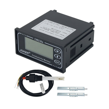 JISHEN CM-230S Industrial Online Water Conductivity Meter TDS Instrument Conductivity Monitor with 2000uS Electrode