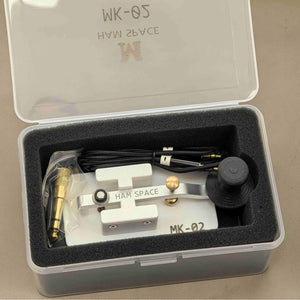 HAM SPACE Black MK-02 Morse Code CW Key 3D-Printed Mini Manual Key High Quality Radio Accessory with 3.5 to 6.5 Adapter