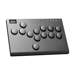 Haute42 M13 13-Button Aluminium Alloy All Button Arcade Controller (Silver-Gray Keycaps) for Hitbox