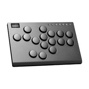 Haute42 M16 16-Button Aluminium Alloy All Button Arcade Controller (with Black Keycaps) for Hitbox
