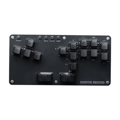 HAUTE PAD B16 16-Button Arcade Stick Arcade Controller with Square Buttons and Greywood V4 Switches