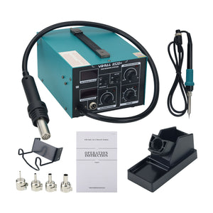 YIHUA 852D+ Intelligent Air Pump Type Rework Station and Soldering Station in One LED Digital Display