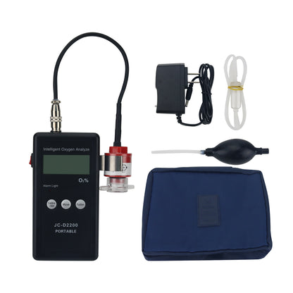 JC-D2200 Portable Oxygen Analyzer O2 Analyzer (w/ UK Sensor) Supports Oxygen Range of 0.000-99.99%