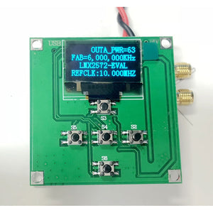 LMX2572 Core Board Phase Locked Loop 75mA 12.5MHz-6.4GHz PLL Module with STC Main Control Board and 0.96-inch OLED